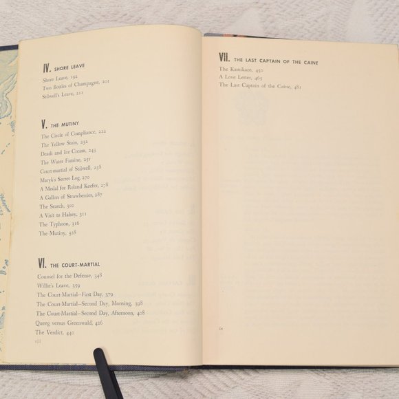 The Cane Mutiny Herman Wouk World War II Novel Hardcover Book Very Good 1951 - Picture 9 of 14